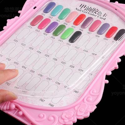 China Plastic 48Colors Card Nails Color Screen Appearance Shelf Frame Nail Salon Tools for sale