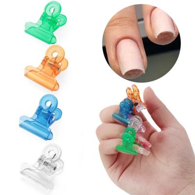 China 5pcs/Se Curve Acrylic Plastic Nail C Clamp Portable Gel Extension Shaped Tools Nail Art Accessories YNT286 for sale