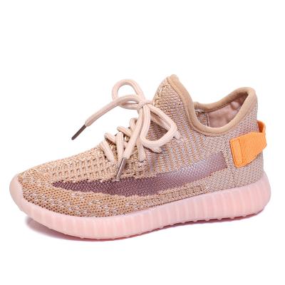 China Hot Selling Light Glowing Glowing Slip-ons Yeezy Runner Sports Unique Kids Toddler Girls Boys Sneakers Luminous Lace Up Baby for sale