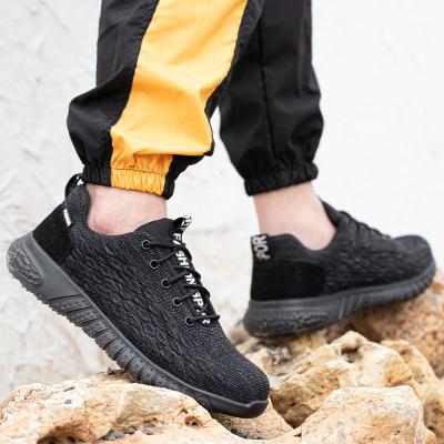 China Steel Toe Industrial Work Men Safety Toe Breathable Flying Woven Comfortable Light Weight Steel Shoes Non-slip Steel Toe Shoes for sale