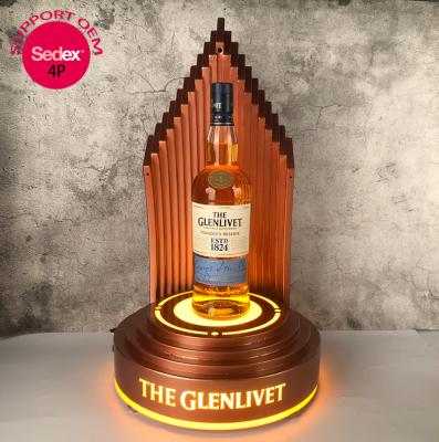 China Hot Sale Custom Light Base Champagne Whiskey Bottle Glorifiers Led Bottle Rack Stand LED Bottle Display Customized Size for sale