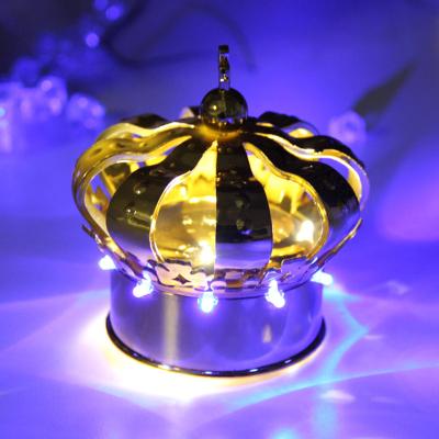 China 2018 Disposable Crown Shaped Bottle Serving Cap Led Lights Champagne Lamp Cover for sale