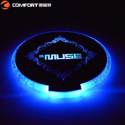 China Hot Selling Cheapest Viable Round Acrylic Led Beer Coaster For Bar for sale