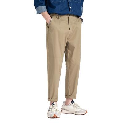 China Anti-Wrinkle Business Casual Pants Summer Twill Pants Straight Middle-aged Pants Comfortable And Soft Casual Men's Trousers for sale