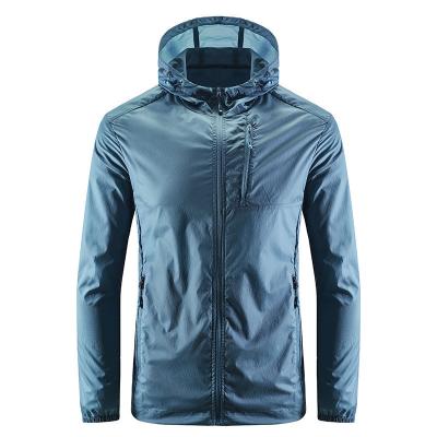 China Sale Mesh Sports Mesh Long Sleeve Waterproof Warm Breathable Cardigan UPF60 Hooded Sun Proof Skin Sun Protection Men Outdoor Anti-UV Clothing for sale