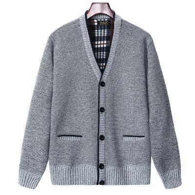 China The other cardigan sweater autumn/winter men's thickened knitted sweater with comfortable button knitted coat Korean thin sweater for sale