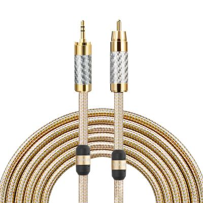 China GOLLEY LION Professional Premium 3.5mm aux. to RCA deluxe audio cable for sale PC mobile phone for sale