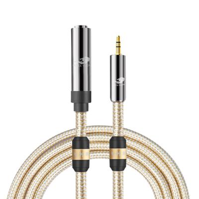 China Hot Selling Speaker 3.5mm Male To 6.35mm Stereo TRS Female Gold Plated Audio Cable For Multimedia for sale