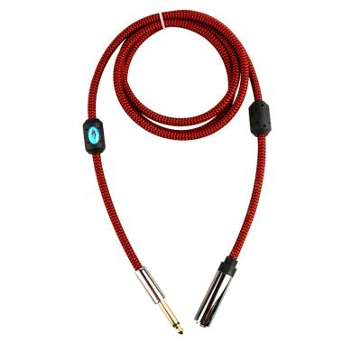 China Mono Multimedia 6.35mm Male To Female 6.35mm Audio Video Cable Extension For Instrument for sale