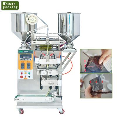 China Food Double Material Black Hair Dye Hair Shampoo Packing Machine for sale