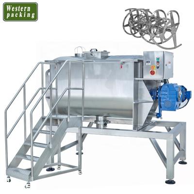 China Sprinkle Powder Dry Mixer Flour Horizontal Ribbon Mixer For Flour for sale