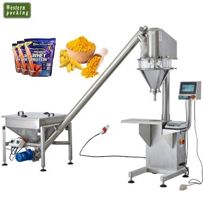 China Food Filling Spices Powder Into Bottles Machine Auger Powder Filling Machine for sale