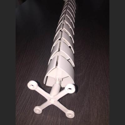 China Black White Connecting Wire Line-Pipe Coiled Sleeve Snake Shape Tube Desk Cable Organizer Spiral Wrapping Wire Collection Pipe for sale