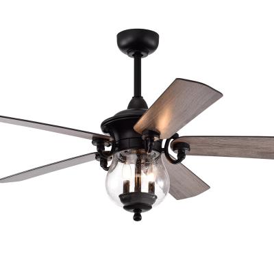 China With Light New Design 52 Inch 5 Blade AC Motor Wooden Decorative Ceiling Fans With Light for sale