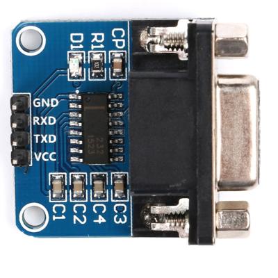 China MAX3232 RS232 to TTL Serial Port Converter Module Flash DB9 MAX232 Female Connector Board for Arduino RS232 to TTL Serial Port for sale