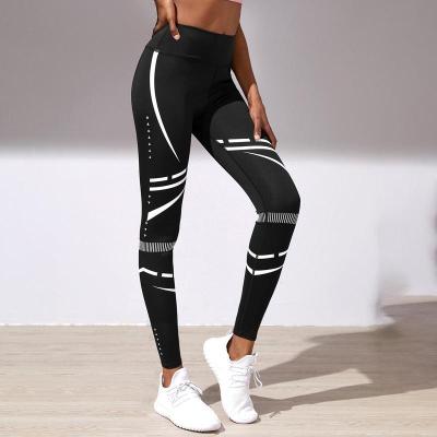 China Breathable Bless Women Custom Printed Gym Fitness Compression Workout Sports Tights Leggings Yoga Pants Women Yoga Gaiters for sale