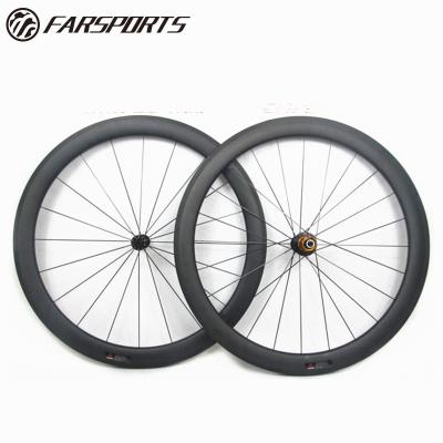 China Chris King R45 carbon hub + Sapim CX-Ray spokes deep sports tubular carbon wheels 50mm x 25mm bicycle wheelset carbon for sale