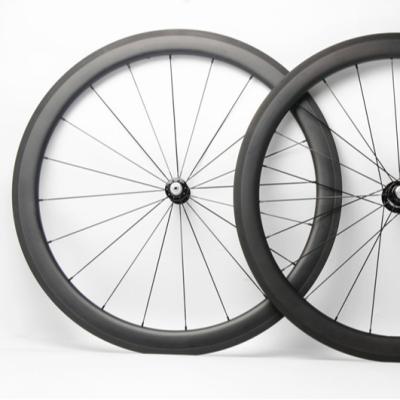 China Road Bikes 50mm Wide 25mm Deep Carbon Road Bike Wheels, 700C Full Carbon Anvil Wheelset With Bitex 20H/24H for sale