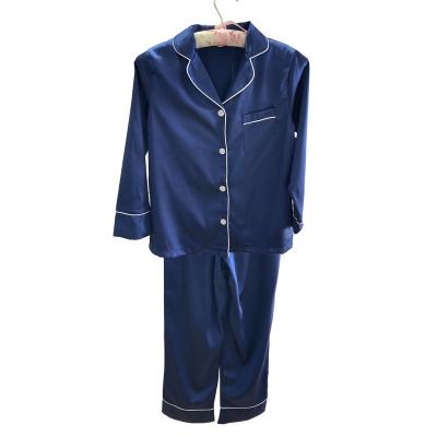 China Wholesale QUICK DRY Kids Satin Silk Pajamas Set Kids Sheath Long Satin Pijama Pajamas Sleepwear for sale