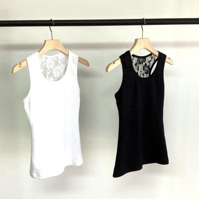 China Sexy Women Breathable Cotton Lace Camisole Tank Top for sale