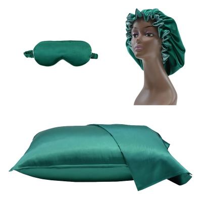 China Plain Custom Color Closure Envelope Satin Pillowcase Folded Silk Pillow Case Set for sale