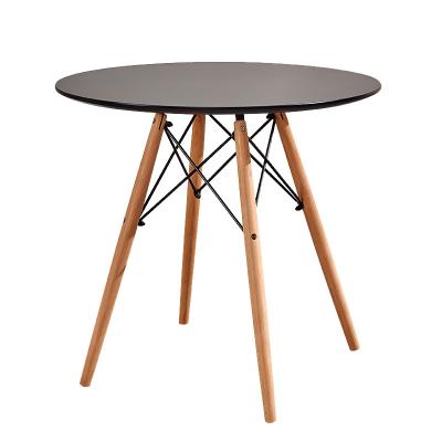 China Modern Round Commercial Dining Table Modern Design Comedor Veranda Balcony Porch Coffee Table Luxury Wood for sale