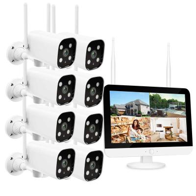 China JCVISION Integrated Wireless Siren Kit 4CH With 8 Pcs 3 Megapixels In Cameras Support Human Detection With 12