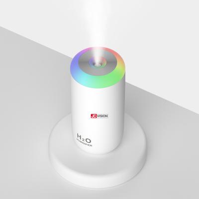 China Color Changing LED Light 2021 JCVISION USB Rechargeable Battery Portable Wireless Quiet Cool Mist Humidifier for sale