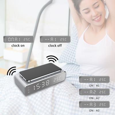 China Smart Hot Selling JCVISION Alibaba Mobile Phone Radio USB Port Charger Universal Wireless Charger For All Phones 3 Smart Alarm Clock for sale