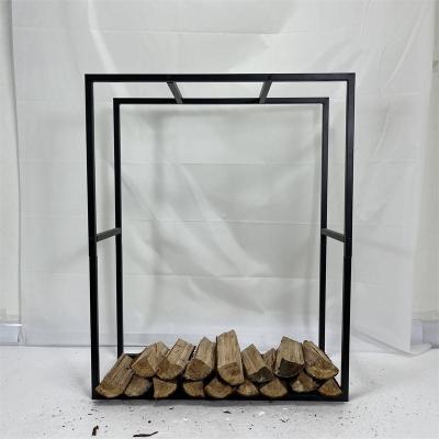 China Heavy Duty Firewood Rack Metal Wooden Log Rack With Removable Ignition Rack, Quick - Set - Up Storage Wood Stacker 80*35*100cm for sale