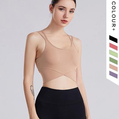 China Breathable Seamless Gym Running Yoga Underwear Women Fitness Bra Top Sports Women Lift Up Sports Bra Vest for sale