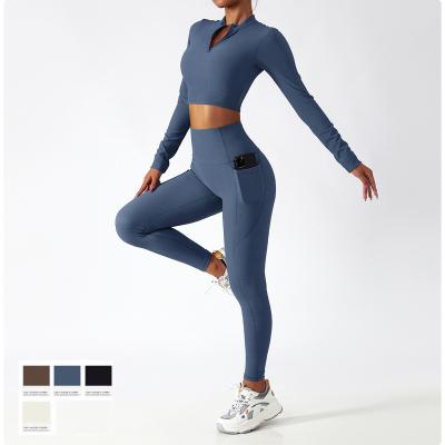 China Custom Women's Workout Clothing Breathable Gym Fitness And Yoga Wear Women Sexy Bodysuit Yoga Set Gym Fitness Sets for sale