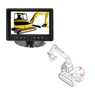 China 720P AHD Parking System 360 Degree Excavator Around View Monitoring System W900 for sale