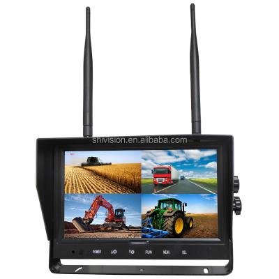 China Build AV Function 4 Channels 9 Inch Sun Visor Mount Car Rear View TFT LCD Headrest Mounted Vehicle Monitor for sale