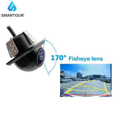 China Smartour CVBS HD 720P Fisheye Waterproof Automatic Parking Trajectory Intelligent Dynamic Parking Line Car Camera Reverse Backup Aid Small for sale