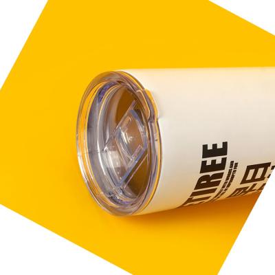 China Custom Viable Double Wall Stainless Steel Coffee Tumblers Vacuum Insulated Cups Straw Tumbler Drinking Cups Wholesale for sale