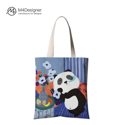 China 100% Eco-Friendly Reusable Eco-Friendly Cotton Canvas Tote Bag Standard Purchase Size for sale