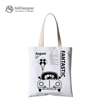 China 100% Eco-Friendly Hot Sale Cotton Shopping Eco-Friendly Canvas Tote Bag With Custom Printed Logo for sale