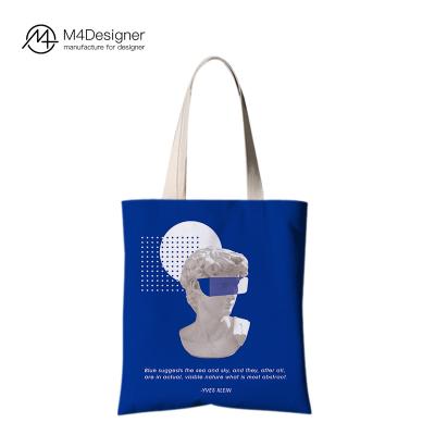 China 100% cotton canvas eco-friendly reusable women tote bag foldable shopping bags with custom logo wholesale for sale