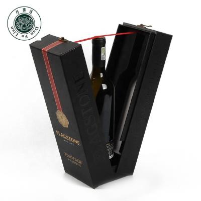 China Handmade Liquor Bottle Cardboard Custom Gift Boxes Spot Champagne Liquor UV Luxury Paper Box for sale