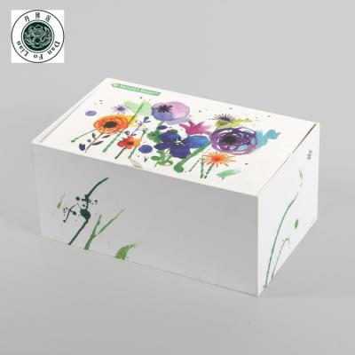 China Handmade Small Birthday Gift Boxes Book Shape Personalized Printing 2 Tier White Mini Gift Box for sale