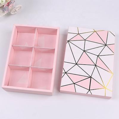 China Handmade Custom Pink Gold Stamping Candy Candy Box for sale