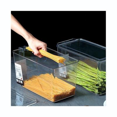 China Stackable Freshness Preservation Freezer Food Storage Container Refrigerator Storage Boxes Food Saver Box With Lid For Storing Fruit Vegetables Meat for sale