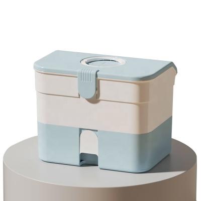 China Wholesale Custom Viable Nordic Style Medicine Organizer Portable Plastic Emergency First Aid Household Medicine Storage Box for sale