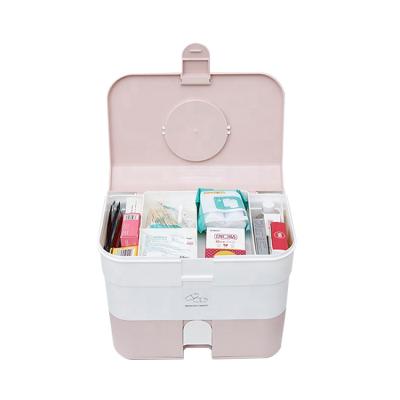 China Viable Portable Plastic Medicine Cabinet Family Medicine Chest First Aid Kit Storage Drug Box Pharmacy Medicine Storage Box for sale