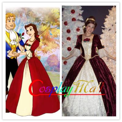 China Wholesale Beauty and the Beast Dress Princess Belle Dress Belle Cosplay Costume Cartoon for sale