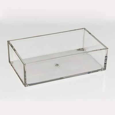 China Plastic Transparent PS Storage Box Organizer Cosmetic Universal Box Viable Home Office Storage Box for sale