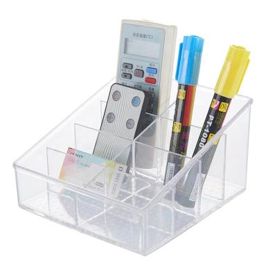 China Office Multi-Functional Storage Table Desk Tray Accessories Acrylic Desk Organizer Box for sale