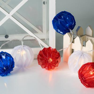 China Ceiling Lights Decorative Flower 10L PVC Lantern Decorative Light String for sale