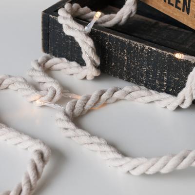 China Factory Price High Quality Light Fancy Jute 10L Rope Led Light Chain for sale